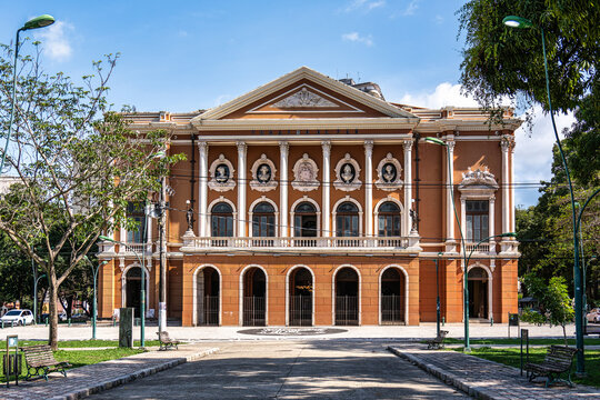 The Theatro da Paz, Peace Theater at Belem, in the state of Para, in Brazil.