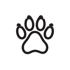 Paw print design for animal themes and pet related crafts