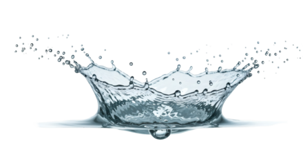 A water splash against a black background.