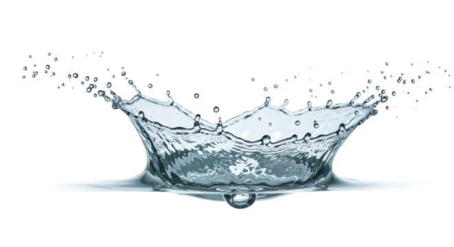 A water splash against a black background.