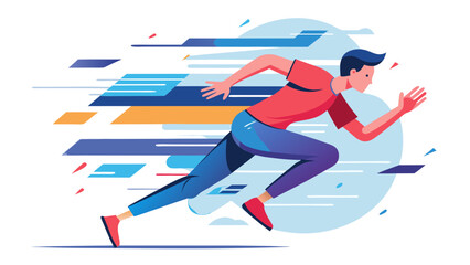 Vector Speed Runner Illustrations – Athletic Motion & Sprinting Graphics