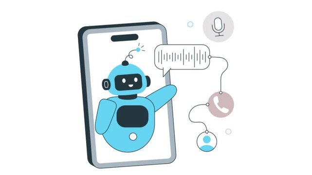 Ai Calling 2D Flat Animation