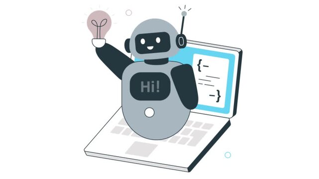 Ai Helping 2D Flat Animation