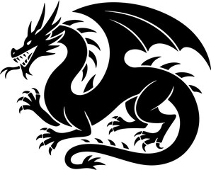 Naklejka premium tribal tattoo, dragon tattoo, skull and rose, tattoo design bundle