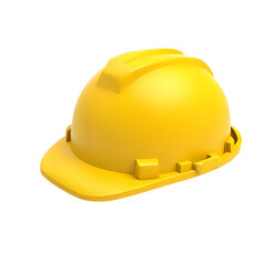Fototapeta premium Yellow hard hat safety helmet isolated on transparent background