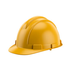 Fototapeta premium Yellow Construction Hard Hat Isolated on Black Background for Construction Safety and Industrial Use Cases
