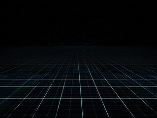 Futuristic gridded perspective