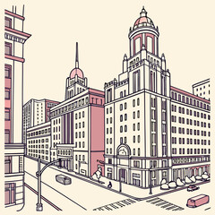 vector illustration of city