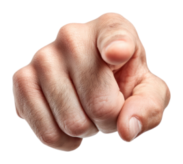 PNG Pointing hand isolated finger human.