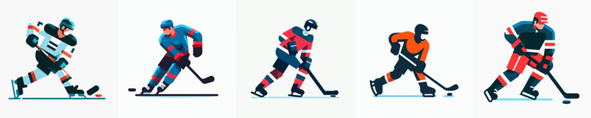 Obraz premium vector of an ice hockey player
