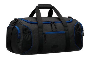 Canvas duffel bag with reinforced stitching and side pockets for recreational skating gear