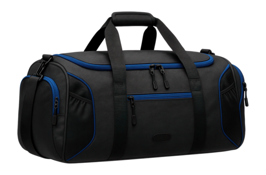 Canvas duffel bag with reinforced stitching and side pockets for recreational skating gear
