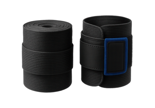 Boxing hand wraps with semi-elastic material for wrist support