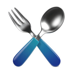 Fototapeta premium High Quality 3D Render of Spoon and Fork Cutlery Icon