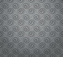 The geometric pattern with wavy lines. Seamless vector background. Gray and black texture. Simple lattice graphic design