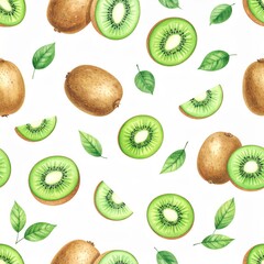 A colorful collection of fresh, healthy citrus and tropical fruits including kiwi, orange, lemon, and grapefruit slices on a white background