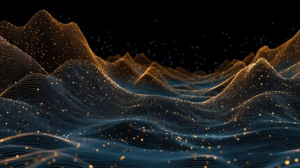 Abstract background with dark linear waves