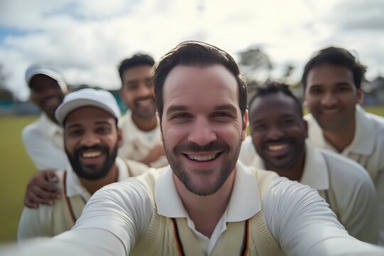 Cricket Team Group Photo: Unity and Camaraderie