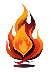 Fire flames with smooth gradient transitions between yellow, orange, red, crimson. Dynamic energy and movement, makes it ideal for themes related to heat, danger, energy, passion, or symbolic visuals.