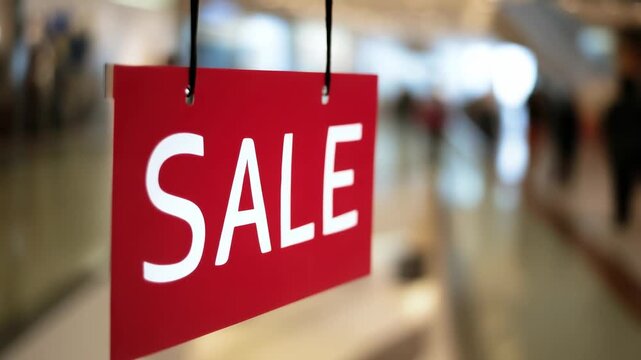 Store announces a special sale event attracting customers with discounts on various items