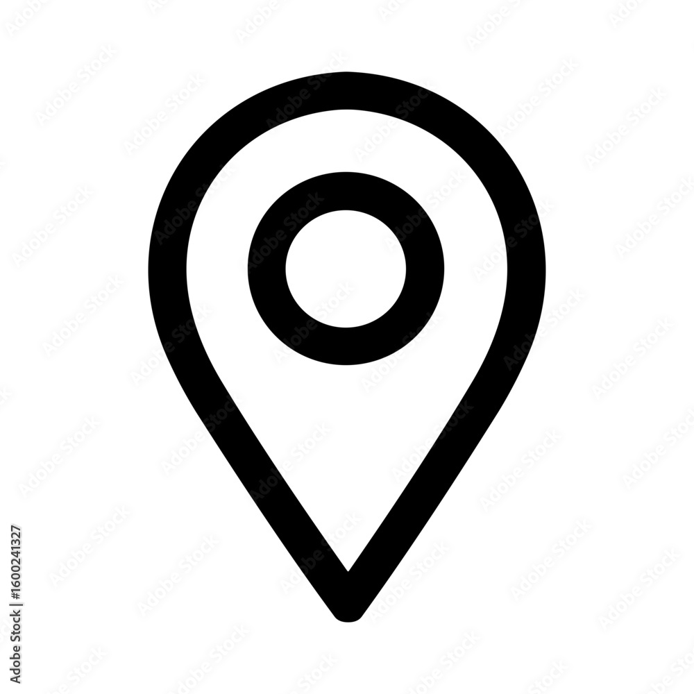 Poster minimalist line style location pinpoint pointer simple navigation icon