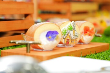 Rich, exquisite, delicious desserts on the table, buffet, event, celebration, Christmas