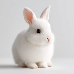 Obraz premium White rabbit closeup