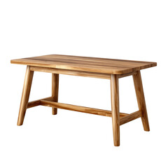 Fototapeta premium Wooden Desk with Simple Design Ideal for Home or Office Use, Perfect for Modern and Minimalist Interiors
