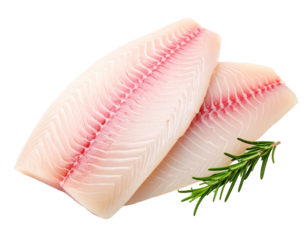 Dory fish fillet isolated on transparent background