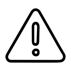 Simple Handdrawn Triangle Exclamation Mark Warning Alert Attention Icon Shape