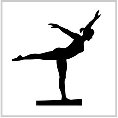 Yoga Warrior Pose Silhouette