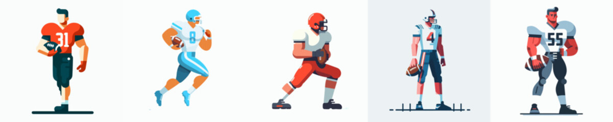 vector of an American football player