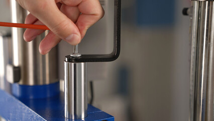 Industrial robotic arm performing quality control checks