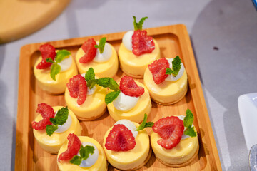 Rich, exquisite, delicious desserts on the table, buffet, event, celebration, Christmas