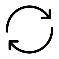 Simple Outline Arrow Recycle Refresh Reload Loop Circular Icon