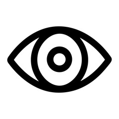 Simple Line Style Eye Symbol Vision Sight Organ Icon Illustration