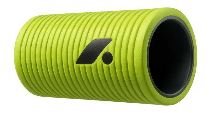 Hollow plastic core roller with outer foam layer for post-exercise relaxation