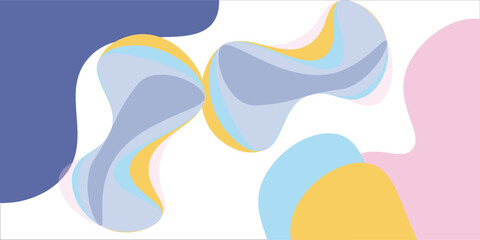 Abstract memphis background. Fluid shapes composition. Eps10 vector