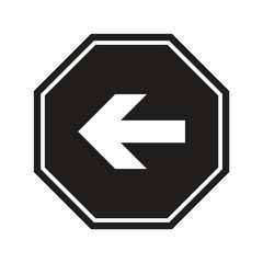 Left Arrow Traffic Sign – Directional Road Symbol for Turning