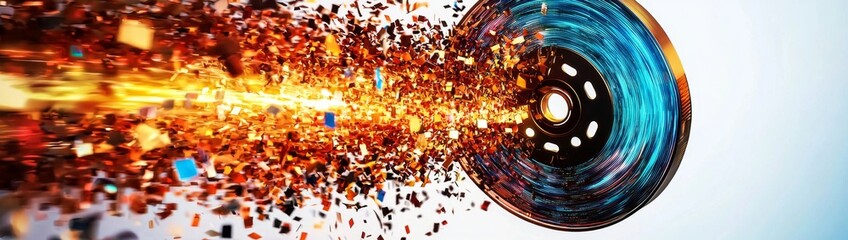 Innovative Visualization of Film Reel and Digital Elements