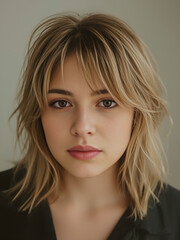 Stunning Blonde Woman with Natural Beauty – Close-Up Portrait for Beauty, Fashion, or Skincare Concepts