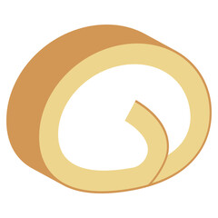 ロールケーキ　イラスト