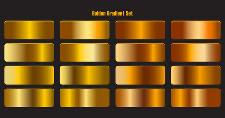 Luxury Golden Gradient Background Collection, Premium Metallic Foil Texture Set