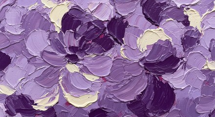 Violet and Lavender Abstract Oil Painting – Textured Brushstroke Impasto Art Background