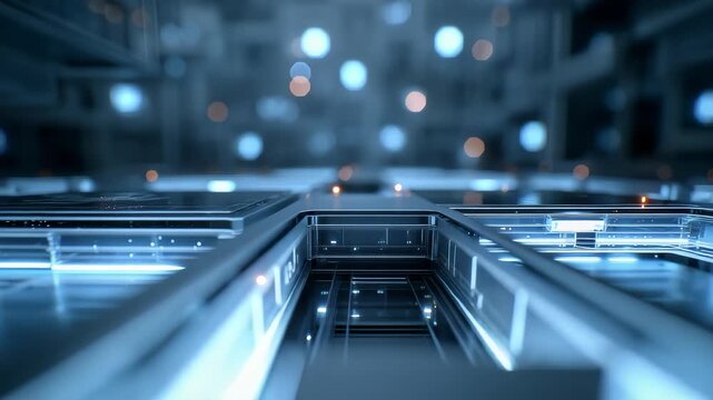 Futuristic Technology Circuit Shuttle Dynamic Background