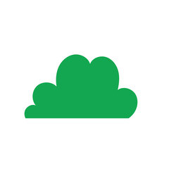 bushes and green grass isolated on white background