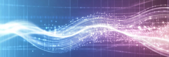 Dynamic abstract background with glowing waves and gradient effects