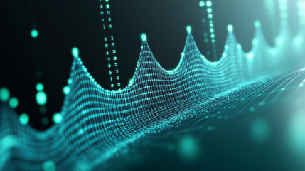 Abstract digital background with interconnected lines and glowing nodes
