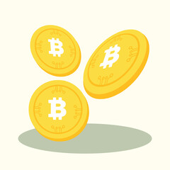 a bitcoin design icon vector