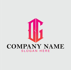 Modern logo design featuring initials  in a vibrant gradient.